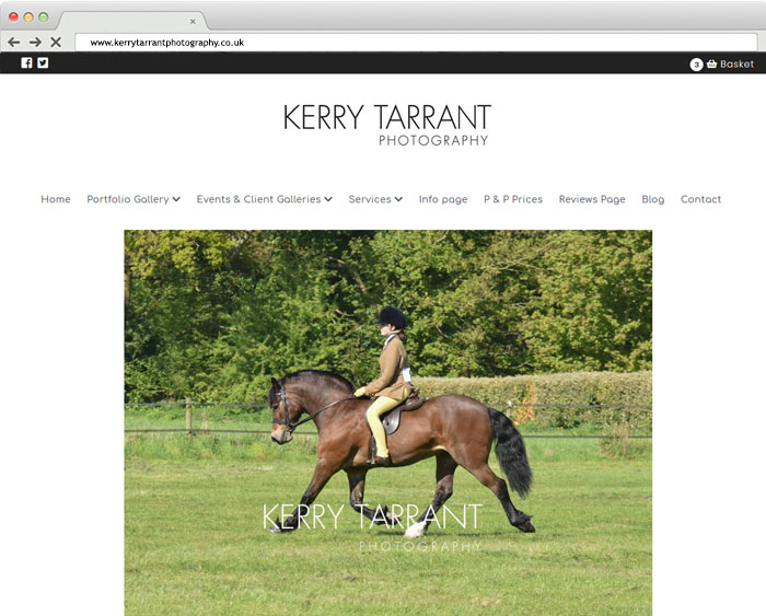 kerry Tarrant Photographers Website Design