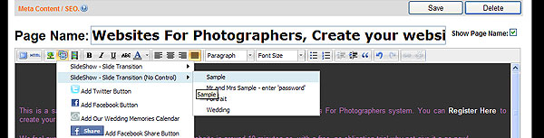 Site designer - websites for photographers